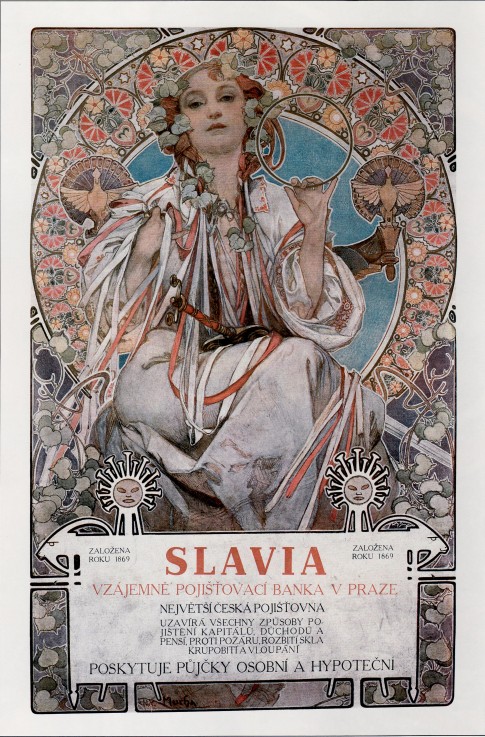 Slavia (Poster) van Alphonse Mucha