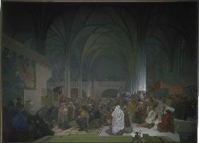 Das slawische Epos: Die Predigt Jan Hus' in der Bethlehemskapelle 1916