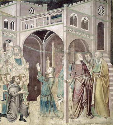 Job Thanking God, 1356-67 (fresco) van also Manfredi de Battilori Bartolo di Fredi
