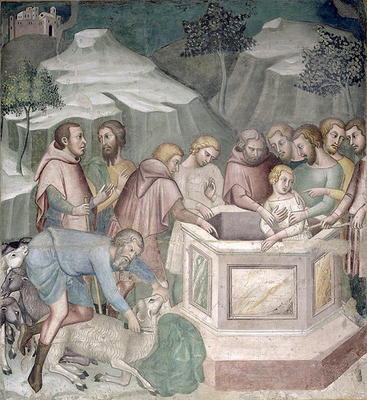 Joseph Thrown in a Well by his Brothers, 1356-67 (fresco) van also Manfredi de Battilori Bartolo di Fredi