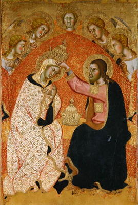 The Coronation of the Virgin (tempera on panel) van also Manfredi de Battilori Bartolo di Fredi