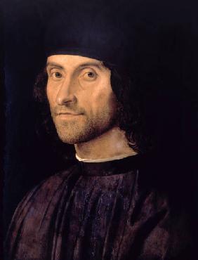 A.Vivarini, Bildnis eines Mannes mit Hut