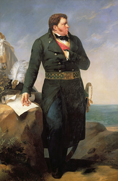 Portrait of Georges Cadoudal (1771-1804) van Amable Paul Coutan