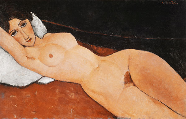 Liggende naakte vrouw  van Amadeo Modigliani
