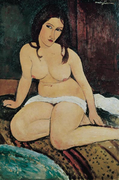 Sitzender Akt van Amadeo Modigliani