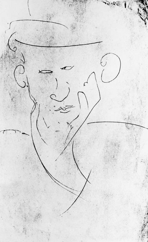Blaise Cendrars / Drawing by Modigliani van Amadeo Modigliani