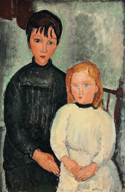 Die beiden Mädchen van Amadeo Modigliani