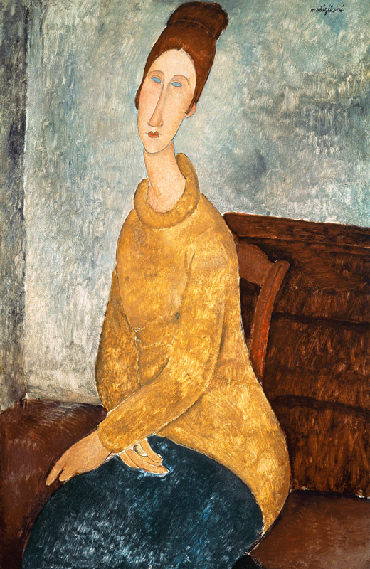 Jeanne Hebuterne in a Yellow Jumper van Amadeo Modigliani