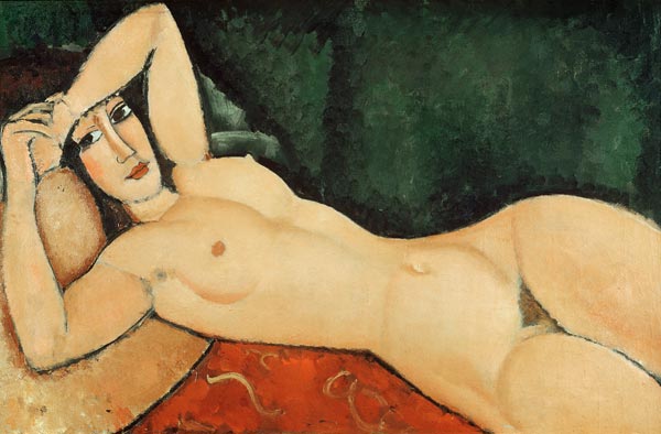 Modigliani /Nu couche, un bras replie... van Amadeo Modigliani