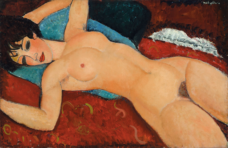 LIggend naakt van Amadeo Modigliani