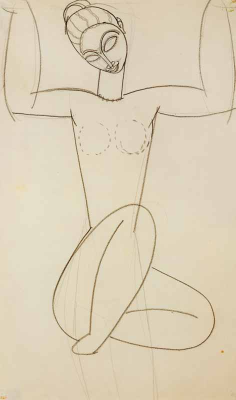 Seated Caryatid van Amadeo Modigliani
