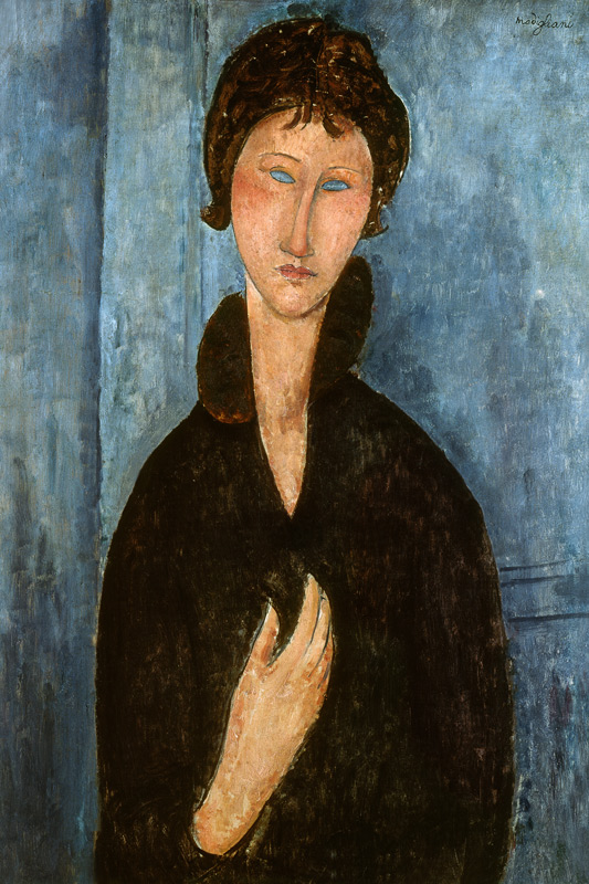 Woman with Blue Eyes van Amadeo Modigliani