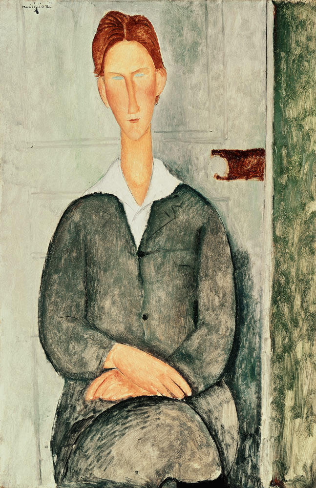 Young boy with red hair van Amadeo Modigliani
