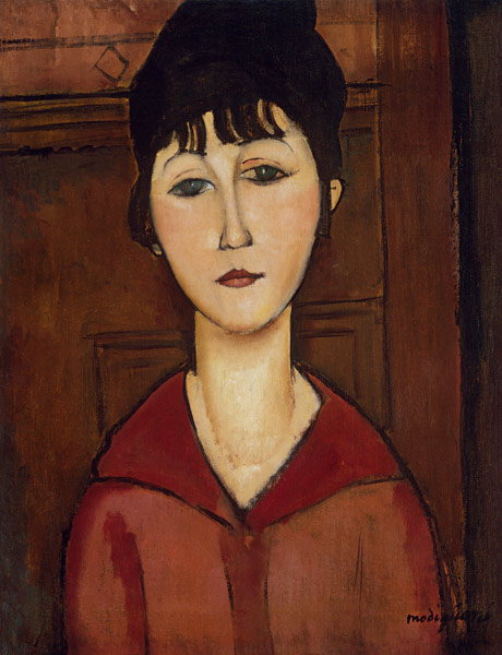 Head of A Young Girl van Amadeo Modigliani