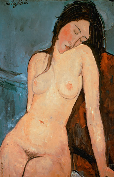 Uitsnede vrouwelijk naakt van Amadeo Modigliani