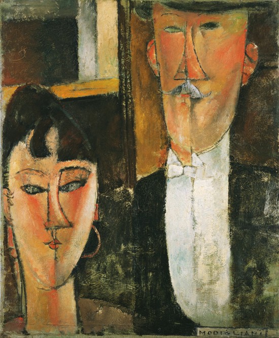 Bride and Groom van Amadeo Modigliani