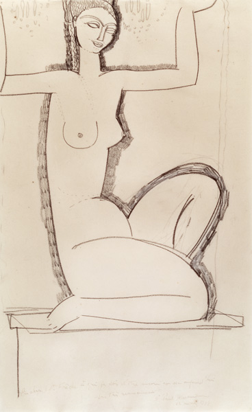 A.Modigliani, Caryatide, c.1911. van Amadeo Modigliani