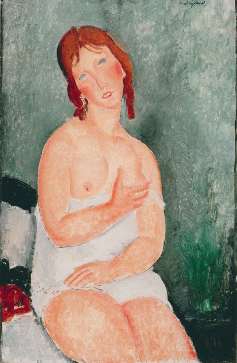 Young Woman in a Shirt van Amadeo Modigliani