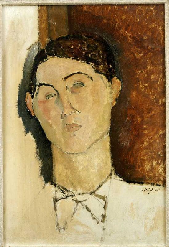 Kopf eines jungen Mannes. van Amadeo Modigliani