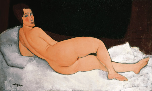 Liegender Akt (auf der linken Seite) van Amadeo Modigliani