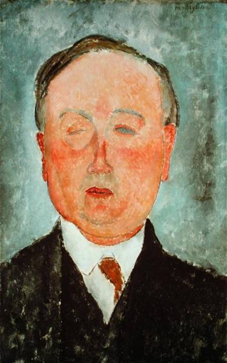 The Man with the Monocle, said to be Bidou van Amadeo Modigliani