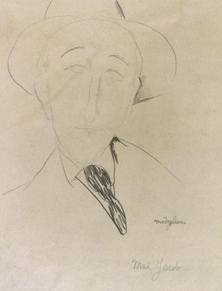 A.Modigliani, Portrait de Max Jacob,1915 van Amadeo Modigliani