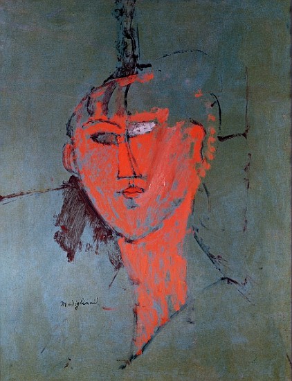 The Red Head, c.1915 van Amadeo Modigliani