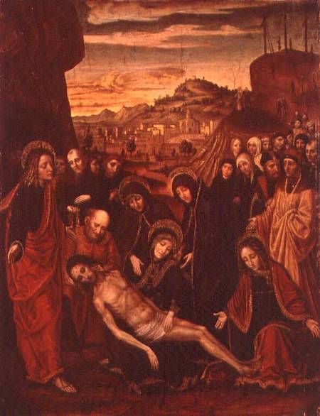Lamentation of the Dead Christ van Ambrogio Borgognone
