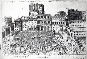 Benediction of The Pope in St.Peter''s Square, c.1583