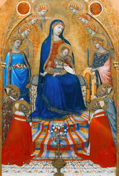 Enthroned Madonna van Ambrogio Lorenzetti