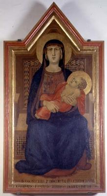 Madonna and Child (tempera on panel) van Ambrogio Lorenzetti