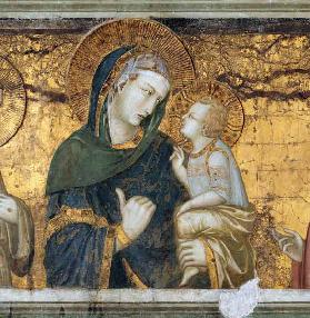 Madonna mit Kind, Johannes d.T., dem hl. Franziskus und Stifter