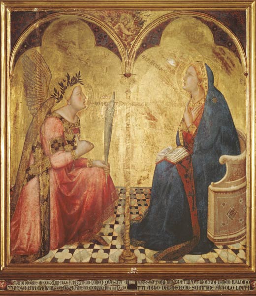Lorenzetti , Annunciation to Mary van Ambrogio Lorenzetti