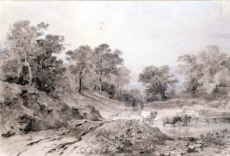 A Country Road between Trees van Amelia Long