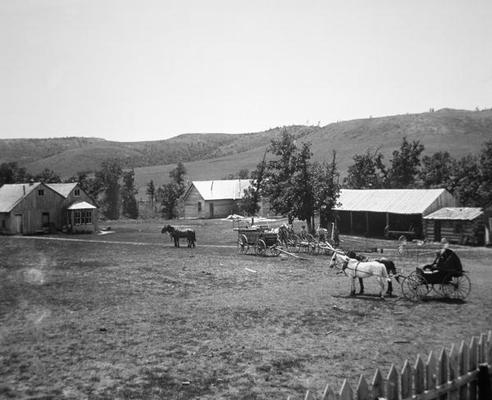 The Haylie Ranch, Crook County, Wyoming, c.1890 (b/w photo) van American Photographer, (19th century)