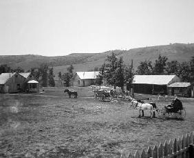 The Haylie Ranch, Crook County, Wyoming, c.1890 (b/w photo)