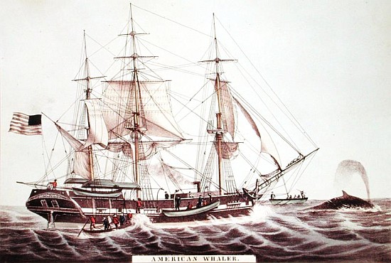 American Whaler; engraved by Nathaniel Currier (1813-88) van American School