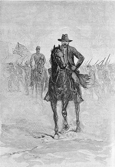 General Grant reconnoitering the confederate position at Spotsylvania court house; engraved by C.H.  van American School