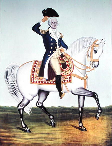 General Washington (1732-99) on a White Charger van American School