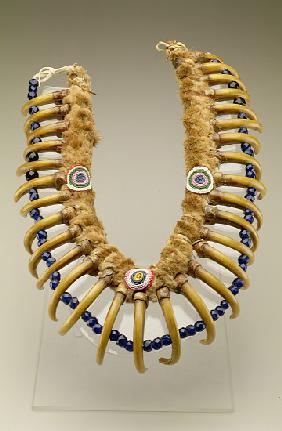 Grizzly Bear Claw Necklace, Iowa, Native American
