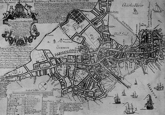 Plan of Boston, New England van American School