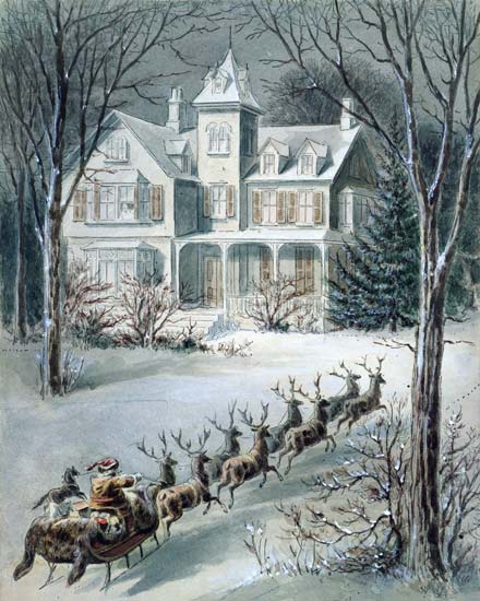 Illustration from 'Twas the Night Before Christmas' van American School