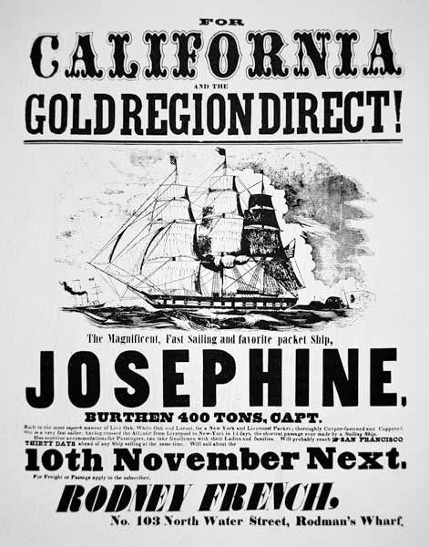 Clipper Ship Poster, 1849 (print) van American School, (19th century)