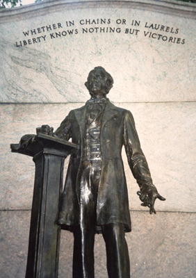Memorial for Wendell Phillips (1811-84) 'Prophet of Liberty' (bronze) van American School, (19th century)