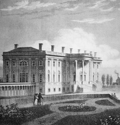 View of the White House, c.1800 (engraving) van American School, (19th century)