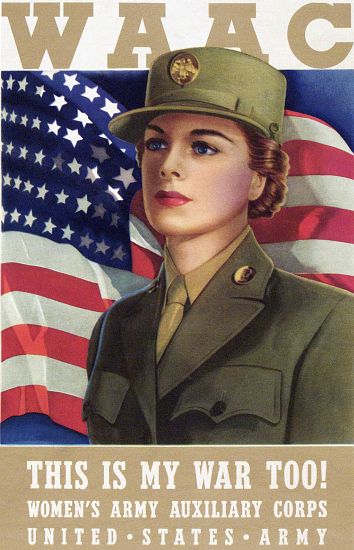 World War II WAAC Poster ?This is My War Too!? van American School, (20th century)