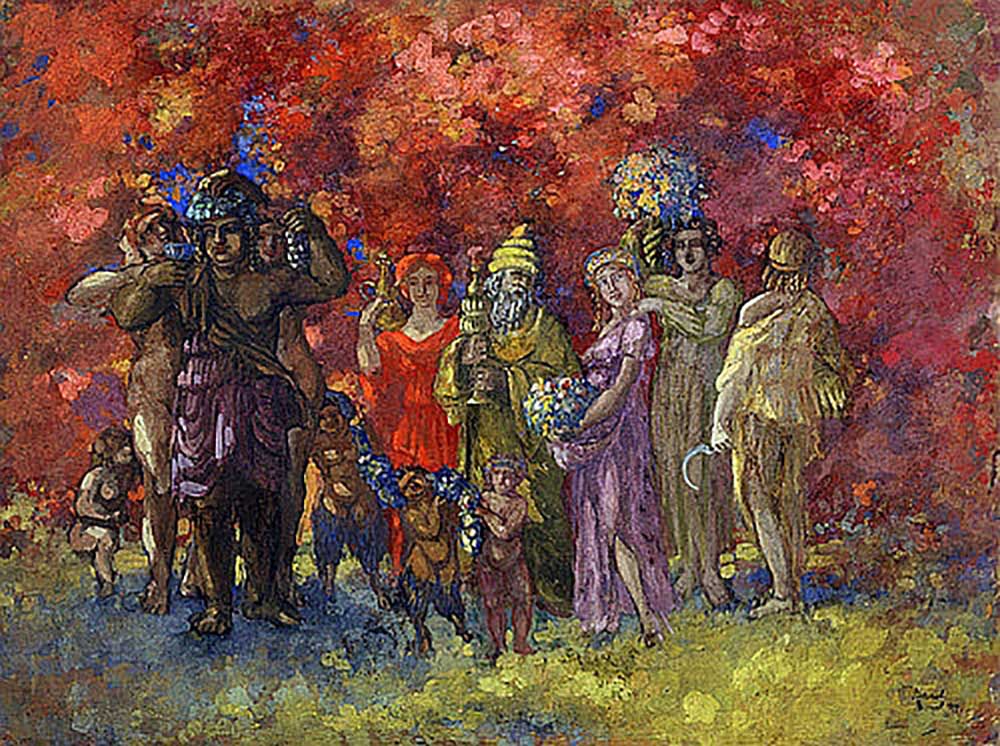 Allegory "Autumn" van Anatoli Afanasiewitsch Arapow