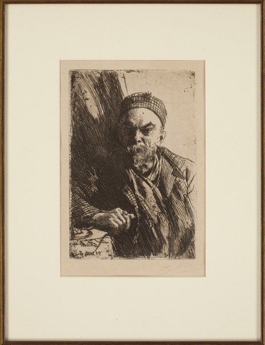 Portrait of the poet Paul Verlaine (1844-1896) van Anders Leonard Zorn