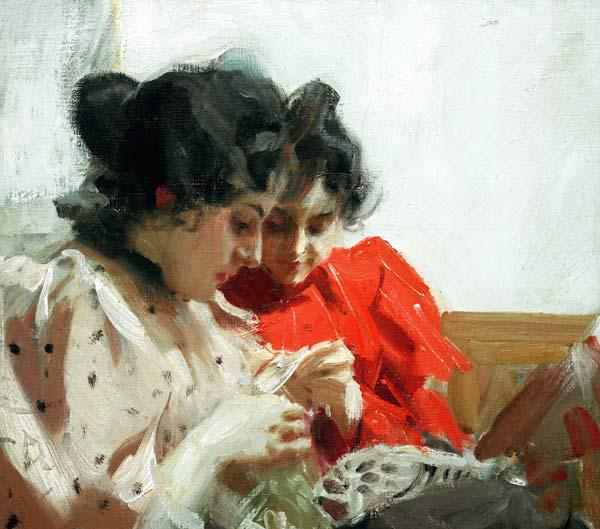 Anders Zorn / Lacy Seam / Painting, 1894 - Anders Leonard Zorn