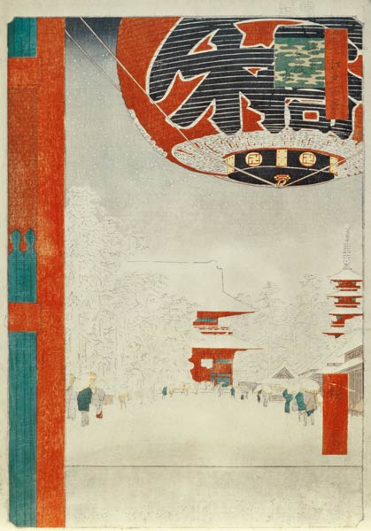 Temple of Asakusa , Tokyo van Ando oder Utagawa Hiroshige